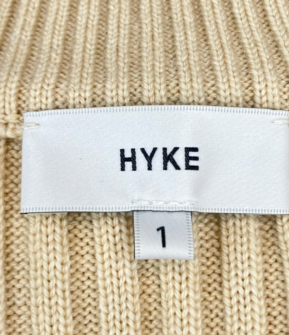 HYKE 長袖カーディガン アンサンブル ベルテッド ショート ニット モード 192-11180-013 レディース SIZE 1 (S) ハイク