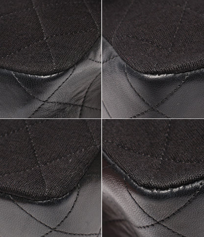 CHANEL チェーンショルダーバッグ 肩掛け ゴールド金具 ミニマトラッセ シングルフラップ シングルチェーン 1番台 ラムスキン×コットン レディース