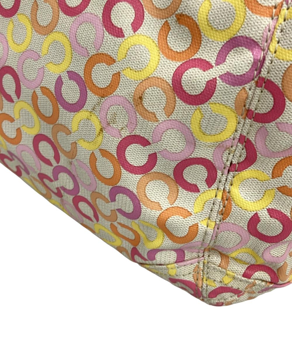 コーチ 2wayトートバッグ ショルダーバッグ 斜め掛け オプアート 13142