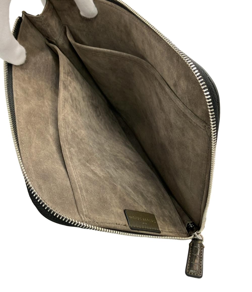 美品 ユナイテッドアローズ クラッチバッグ マイクロファイバー コンビ メンズ UNITED ARROWS