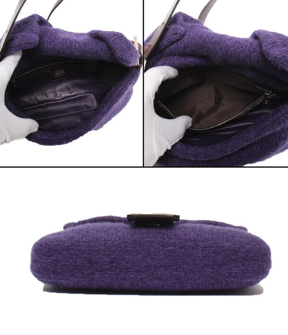 FENDI ショルダーバッグ ハンドバッグ 肩掛け ウールニット マンマバケット レディース フェンディ