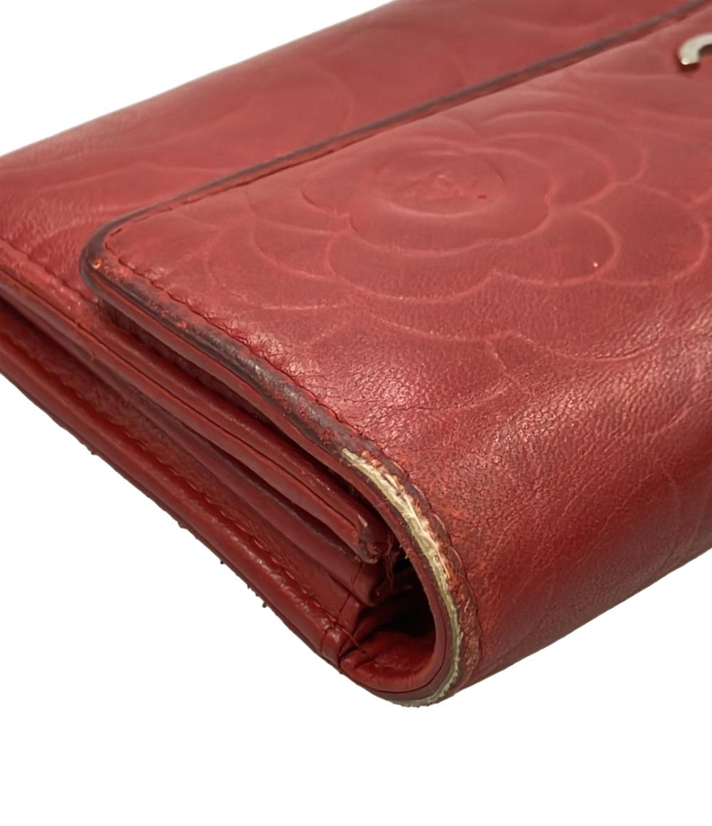 CHANEL 長財布 カメリア シルバー金具 レディース シャネル