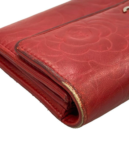 CHANEL 長財布 カメリア シルバー金具 レディース シャネル