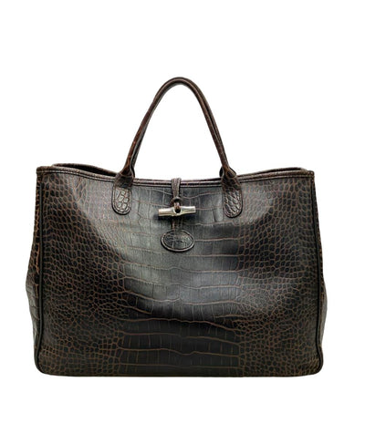 Longchamp トートバッグ クロコ型押し レディース ロンシャン