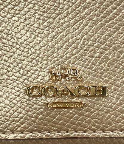 美品 COACH ラウンドファスナー長財布 F21068 レディース コーチ