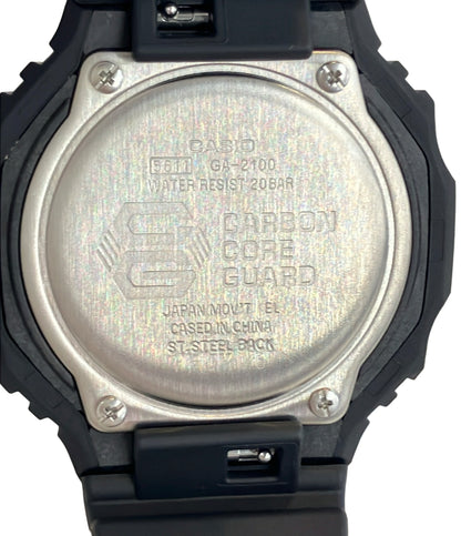 美品 CASIO 腕時計 G-SHOCK クオーツ ブラック GA-2100 メンズ カシオ