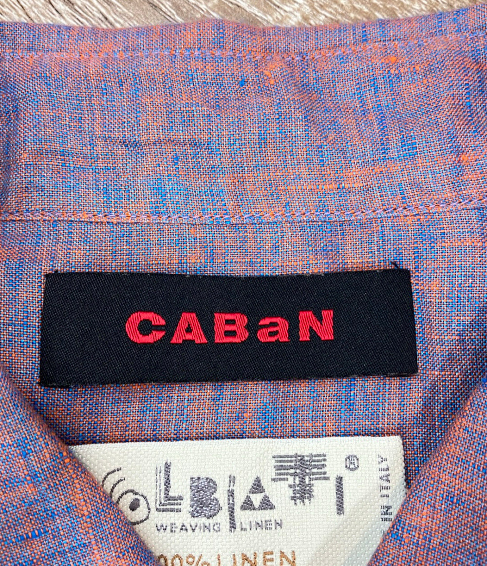 CABaN 半袖シャツ ネル リネン 59-05-01-05005 メンズ SIZE L キャバン