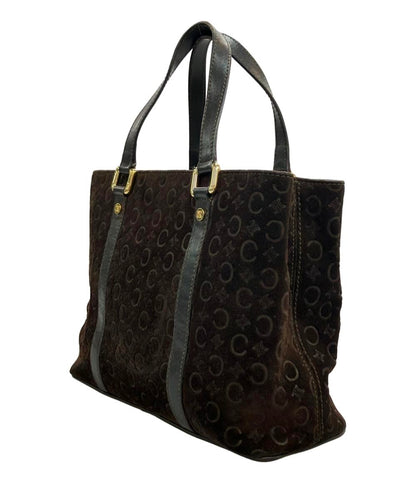 CELINE ハンドバッグ スエード レザー Cマカダム レディース セリーヌ