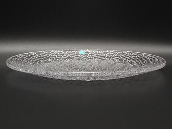 美品 TIFFANY&Co. プレート 大皿 28cm コブルストーン プラター クリスタル ティファニー