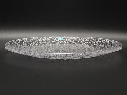 美品 TIFFANY&Co. プレート 大皿 28cm コブルストーン プラター クリスタル ティファニー
