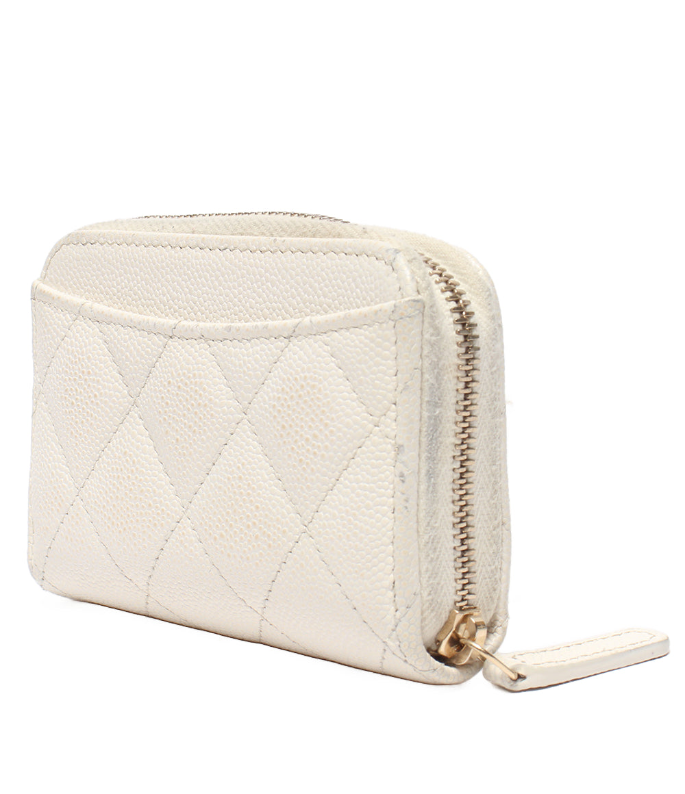 CHANEL コインケース ゴールド金具 キャビアスキン マトラッセ ココマーク レディース シャネル
