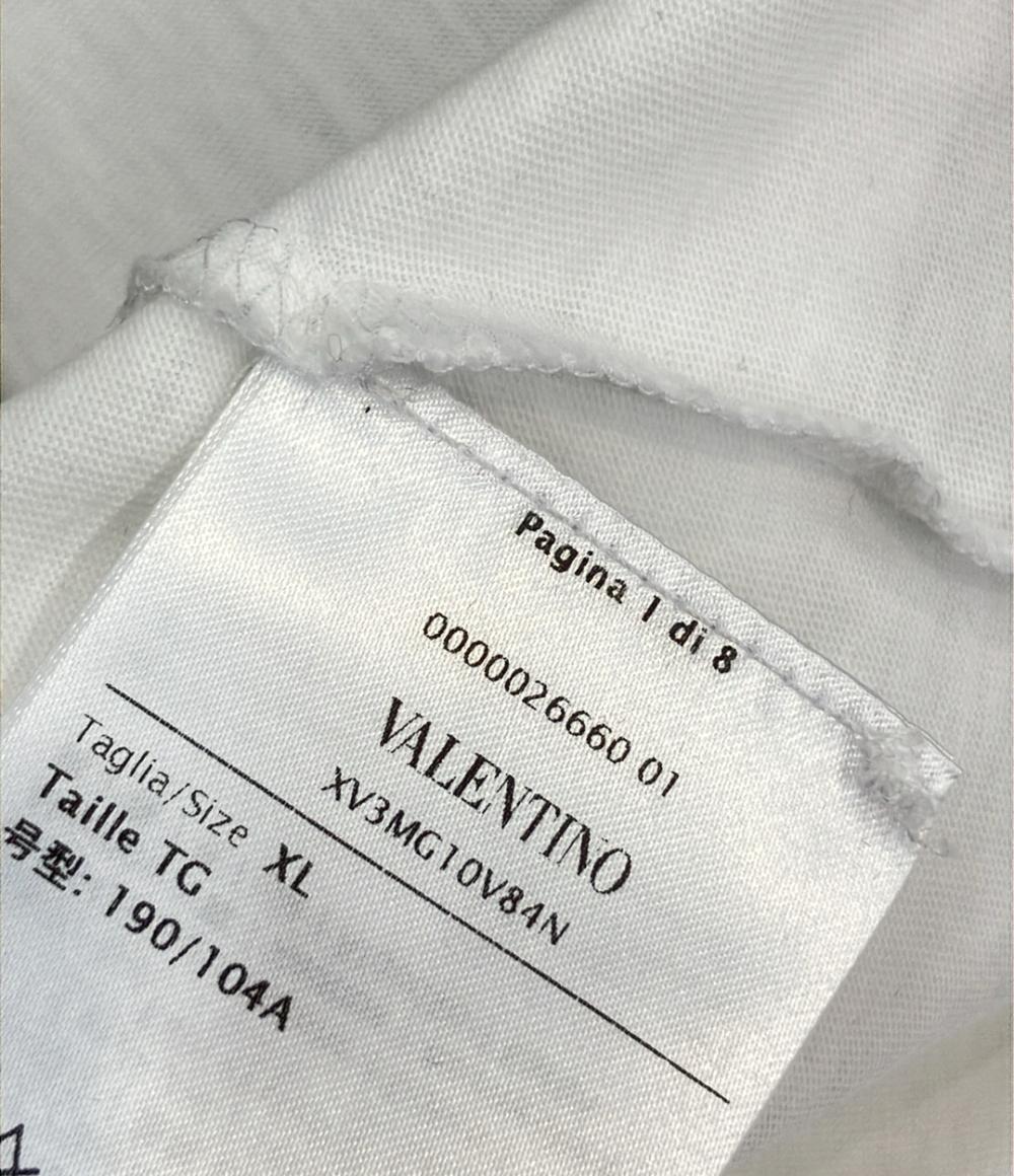 美品 VALENTINO 半袖Tシャツ サイドポケット付き エンボスロゴ XV3MG10V84N メンズ SIZE XL ヴァレンティノ