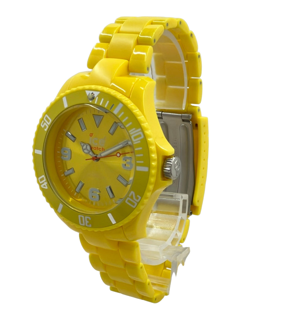 美品 ice watch 腕時計 クオーツ イエロー レディース メンズ アイスウォッチ
