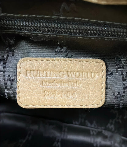 HUNTING WORLD ショルダーバッグ 肩掛け キャンバス レザー レディース ハンティングワールド