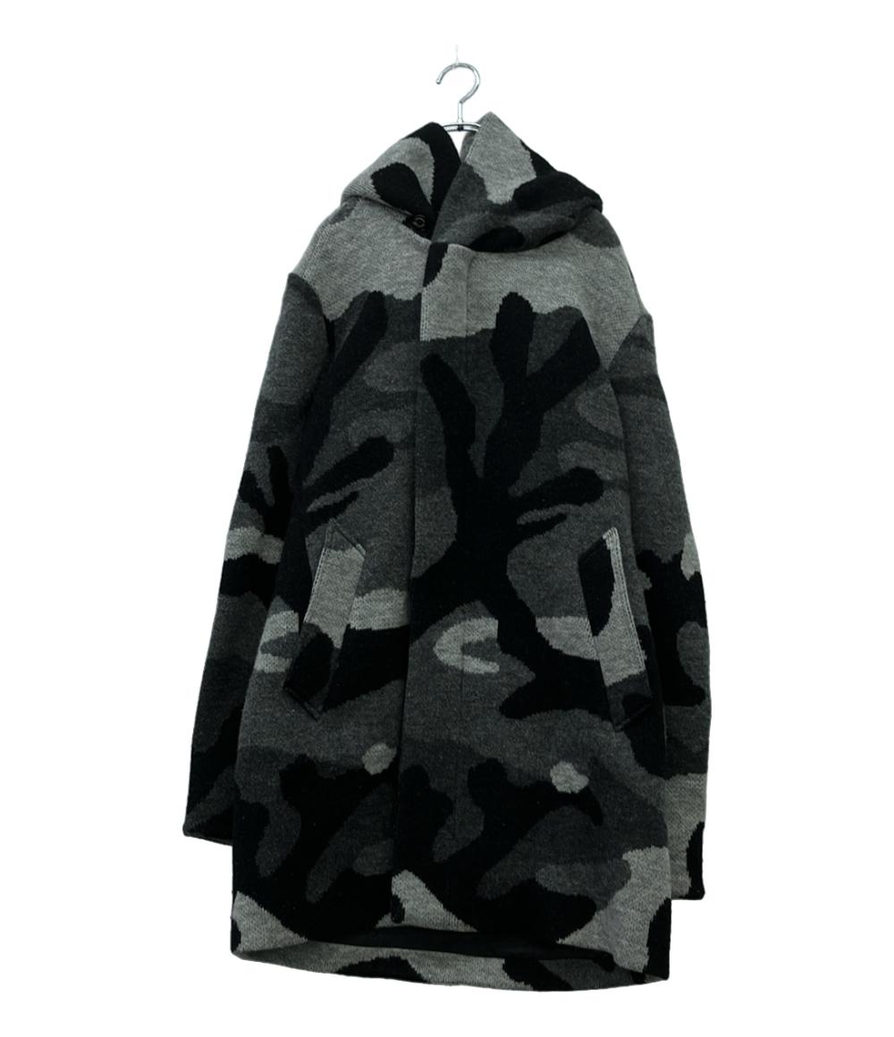 1piu1uguale3 コート フード付き WRAP NECK HOOD MRK156 WOL087 メンズ ウノピュウノウグァーレトレ