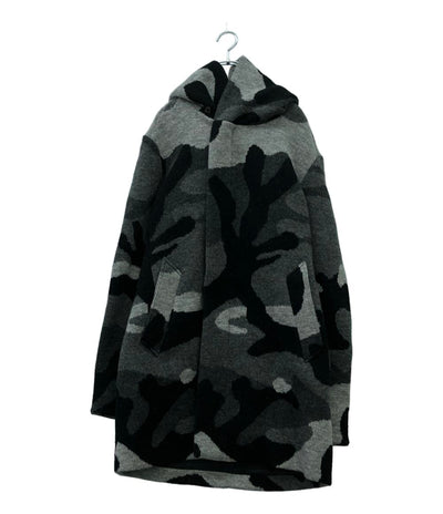 1piu1uguale3 コート フード付き WRAP NECK HOOD MRK156 WOL087 メンズ ウノピュウノウグァーレトレ