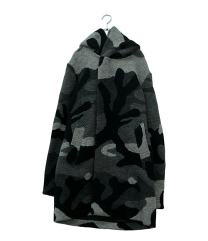 1piu1uguale3 コート フード付き WRAP NECK HOOD MRK156 WOL087 メンズ ウノピュウノウグァーレトレ