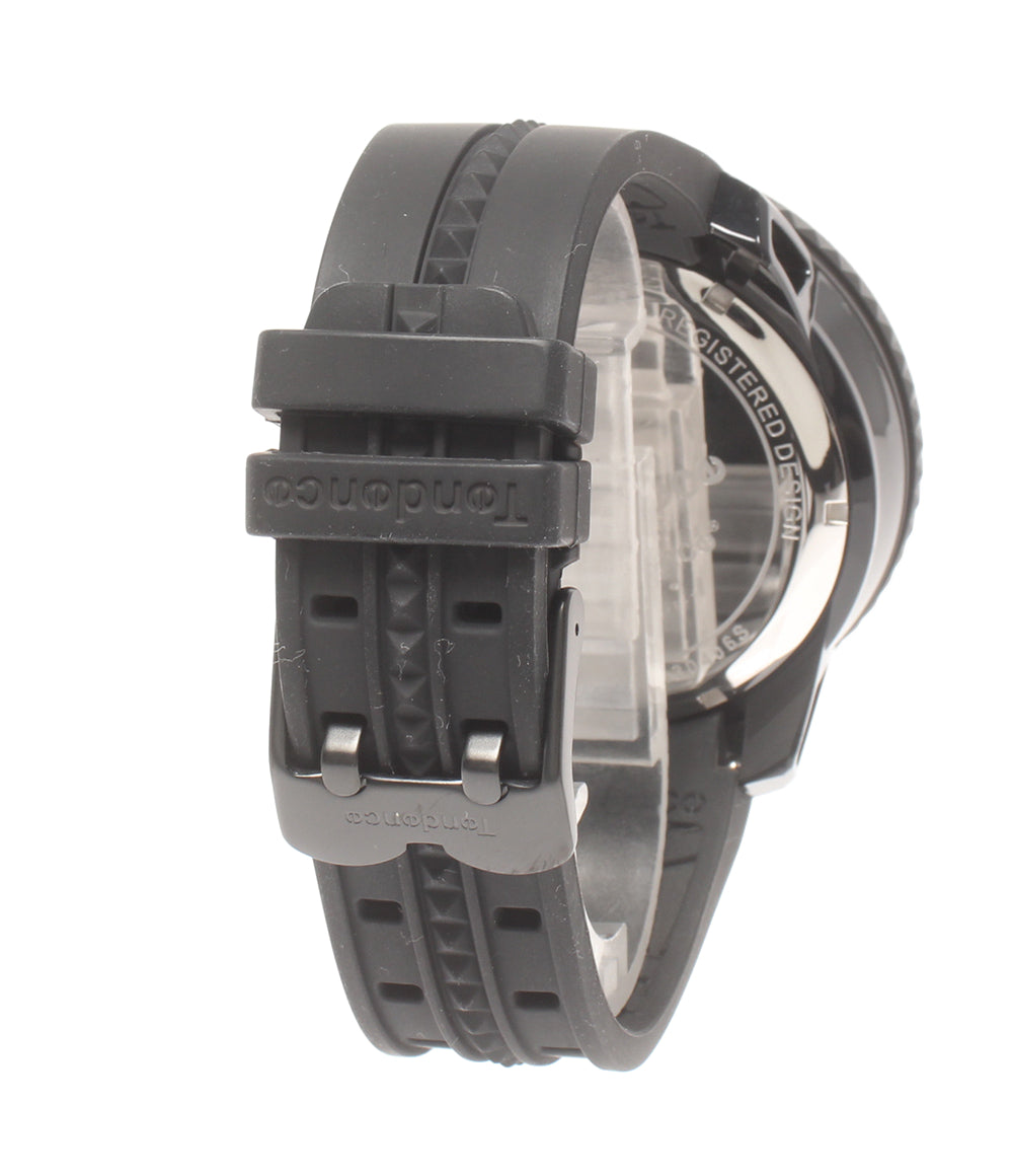 美品 Tendence 腕時計 シャンクスモデル カラーVer. 25本限定 ワンピース クオーツ ブラック系 TY430406S メンズ テンデンス