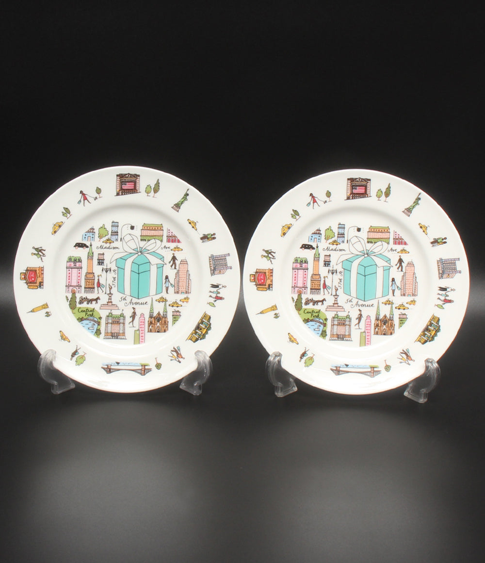 美品 Tiffany & Co. プレート 皿 2点セット 19cm 5th アベニュー ティファニー