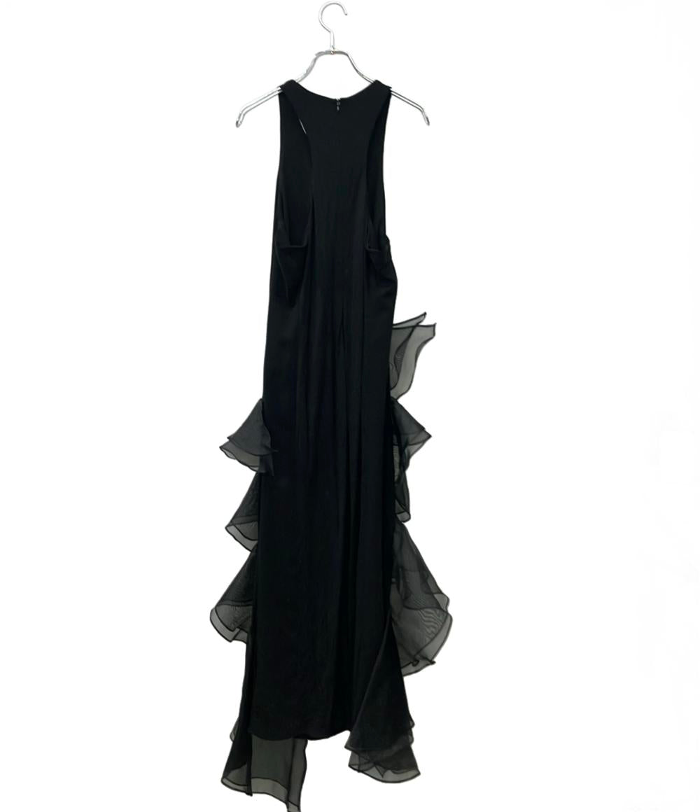 Rochas マキシドレス ロング スリム ノースリーブ フリル付き ROWW50215C RW レディース SIZE 44 (L) ロシャス
