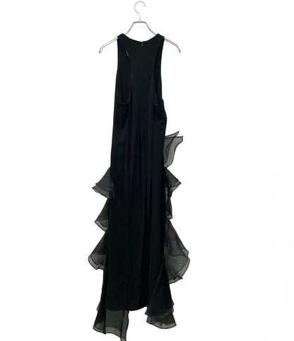 Rochas マキシドレス ロング スリム ノースリーブ フリル付き ROWW50215C RW レディース SIZE 44 (L) ロシャス