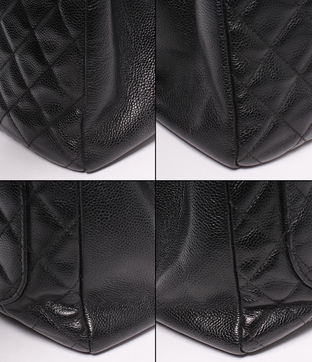 CHANEL トートバッグ GSTトート キャビアスキン シルバー金具 マトラッセ レディース シャネル