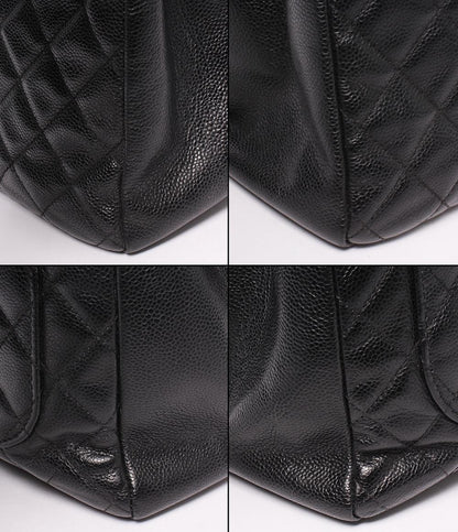 CHANEL トートバッグ GSTトート キャビアスキン シルバー金具 マトラッセ レディース シャネル
