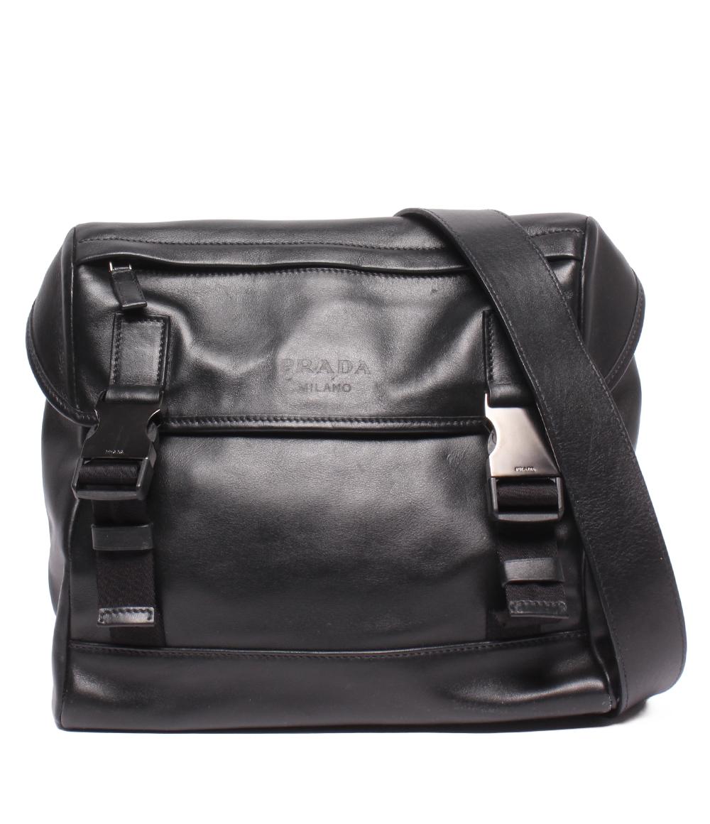 PRADA レザー ショルダーバッグ メッセンジャーバッグ 斜め掛け メンズ レディース プラダ
