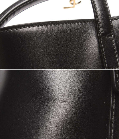 美品 SAINT LAURENT PARIS 2WAYハンドバッグ ショルダーバッグ 斜め掛け 肩掛け ミニバケットバッグ LE 37 レディース サンローランパリ