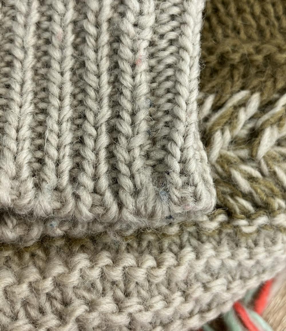 BEARDSLEY 長袖 ニット ジャガードフリンジニット BEZ1032505A0004 レディース SIZE F (M) ビアズリー