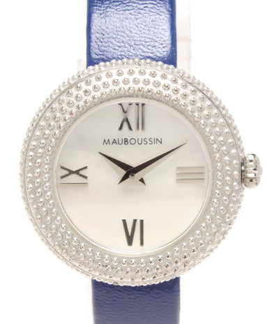 モーブッサン 腕時計 クオーツ ホワイト 9233100-900 レディース MAUBOUSSIN