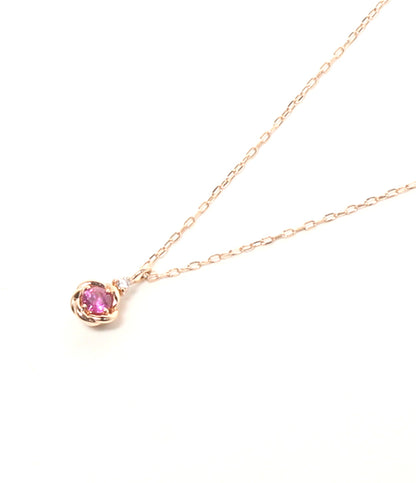 美品 MAISON JEWEL Disney ネックレス K10 ピンクサファイア ダイヤ レディース メゾン ジュエル