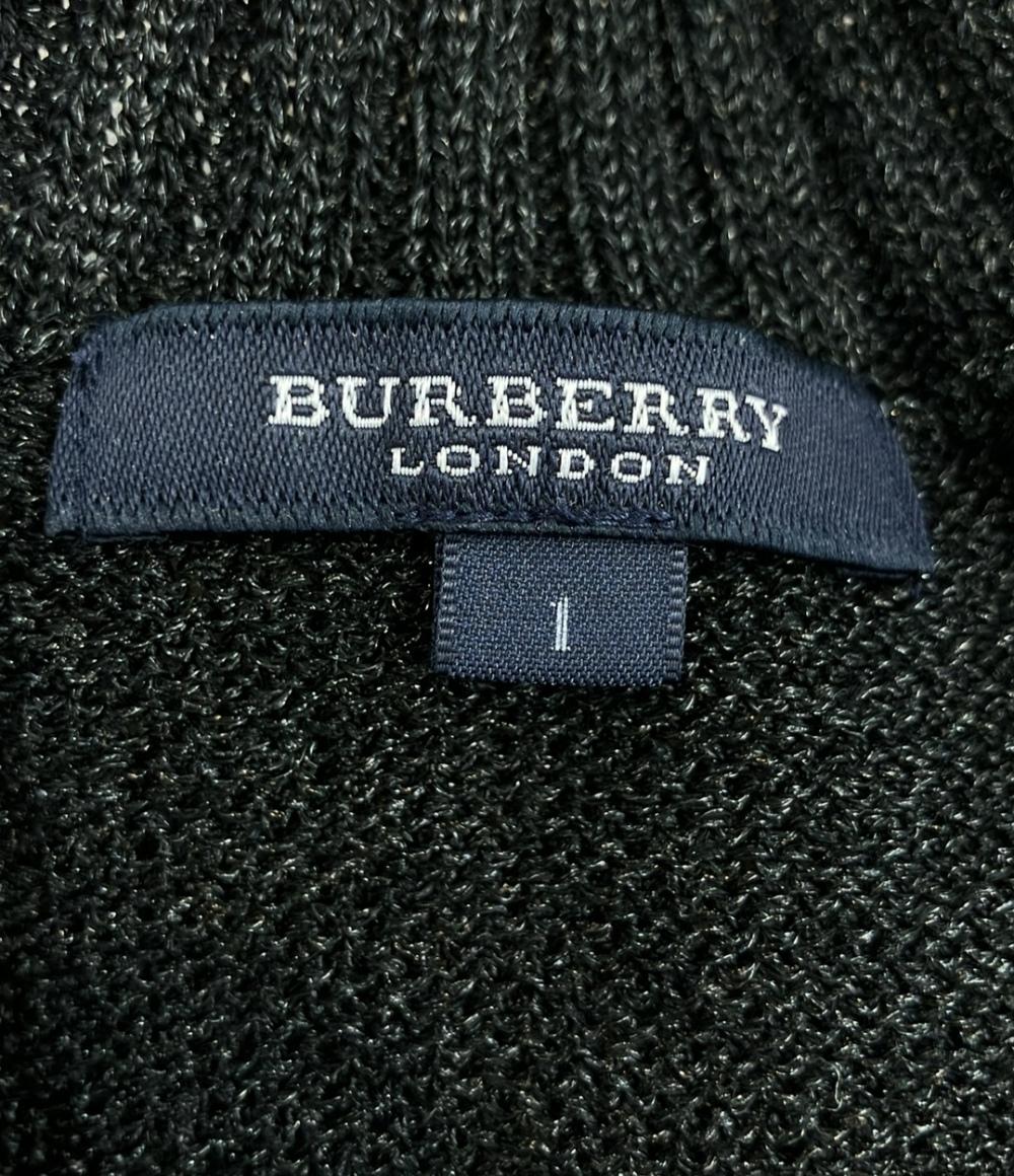 美品 バーバリーロンドン 五部袖ニット カーディガン ケーブル編み フレアスリーブ レディース SIZE 1 (S) BURBERRY LONDON