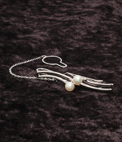 美品 MIKIMOTO タイバー タイピン SV パール 5.3mm メンズ ミキモト