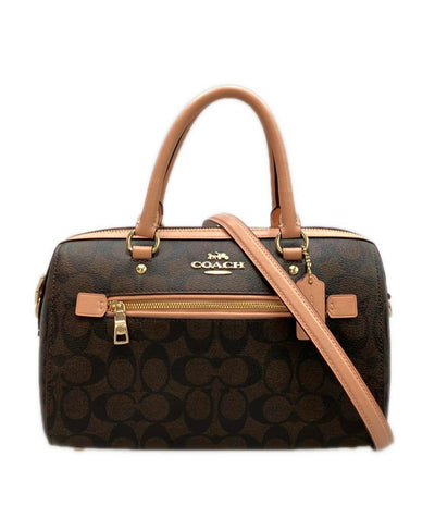 美品 COACH 2way ハンドバッグ ショルダーバッグ 斜め掛け シグネチャー 83607 レディース コーチ