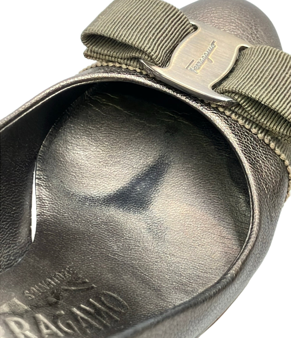 Salvatore Ferragamo パンプス ウェッジソール ヴァラ DS 20326 レディース SIZE 5 サルヴァトーレフェラガモ