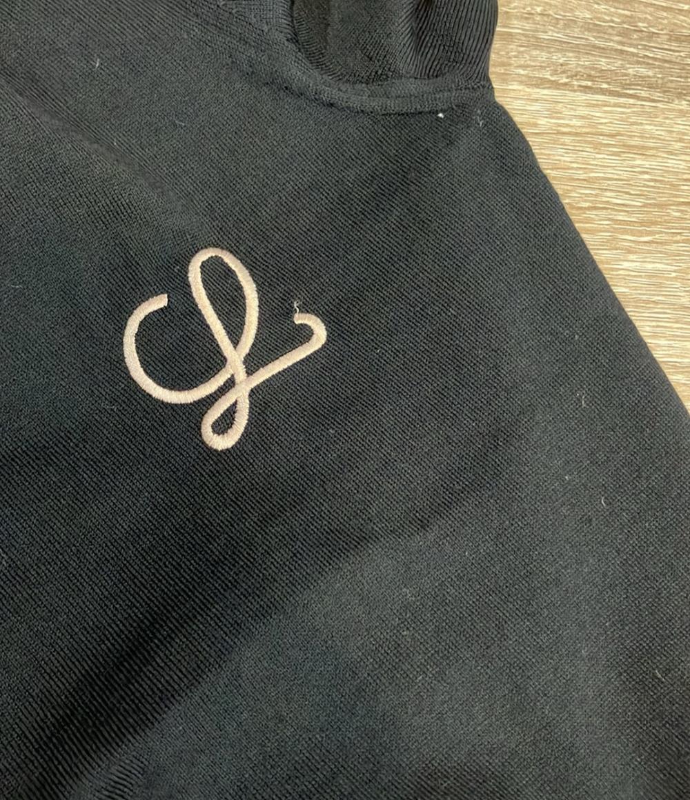 LOEWE 長袖ニットカーディガン クロップド ロゴ刺繍 ウール100%  薄手 ボタン S359Y16K03 レディース SIZE XS ロエベ