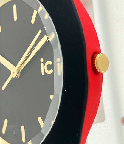 美品 ice watch 腕時計 クオーツ ブラック ユニセックス アイスウォッチ