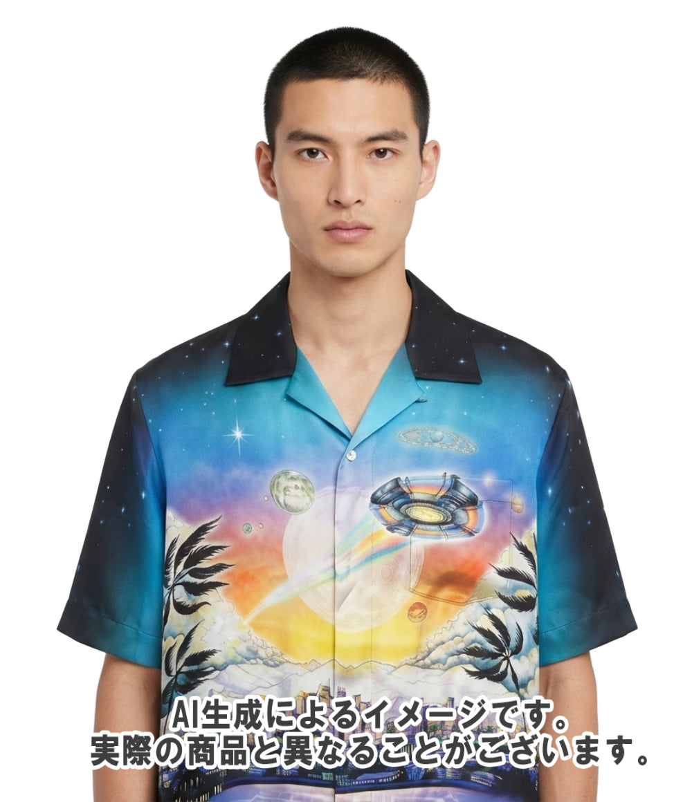 Casablanca 半袖 ラ・プレモニション シルクシャツ メンズ SIZE M カサブランカ