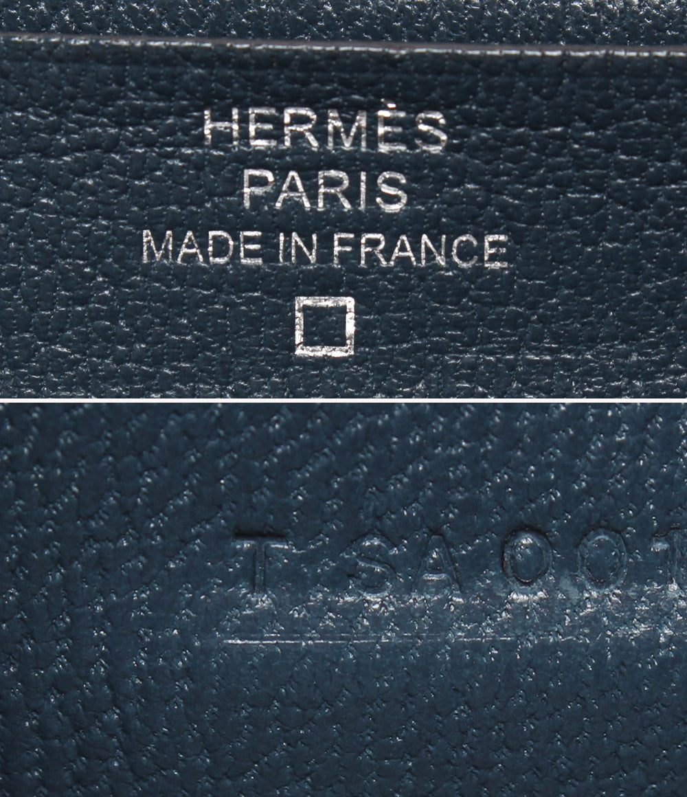 HERMES 長財布 シルバー金具 T刻印 クロコダイル アリゲーター ベアンスフレ レディース メンズ エルメス