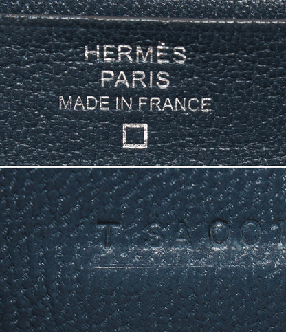 HERMES 長財布 シルバー金具 T刻印 クロコダイル アリゲーター ベアンスフレ レディース メンズ エルメス