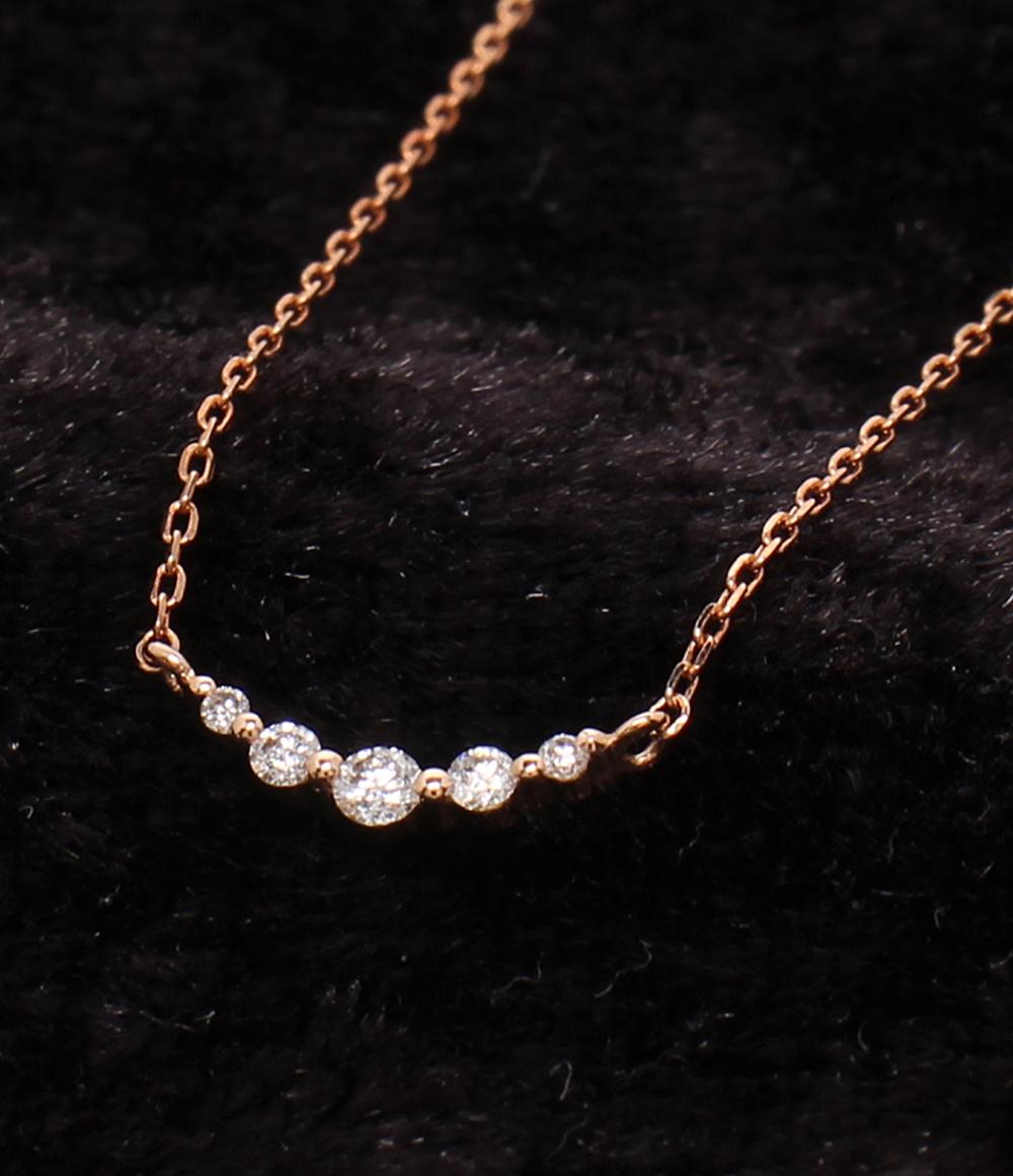 美品 VENDOME AOYAMA ネックレス K10 ダイヤ レディース ヴァンドームアオヤマ