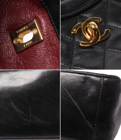 CHANEL 2wayハンドバッグ ショルダーバッグ 斜め掛け ゴールド金具 ラムスキン 1番台 マトラッセ レディース シャネル