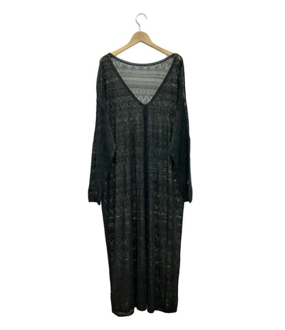 美品 メゾンドプラージュ ノーカラーシアーロングカーディガン レディース maison de plage