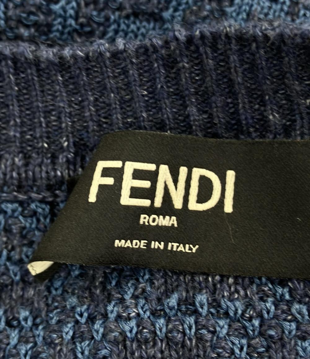 美品 FENDI 半袖ニット ズッカ FZY443AO5J メンズ SIZE 54 (XXL) フェンディ