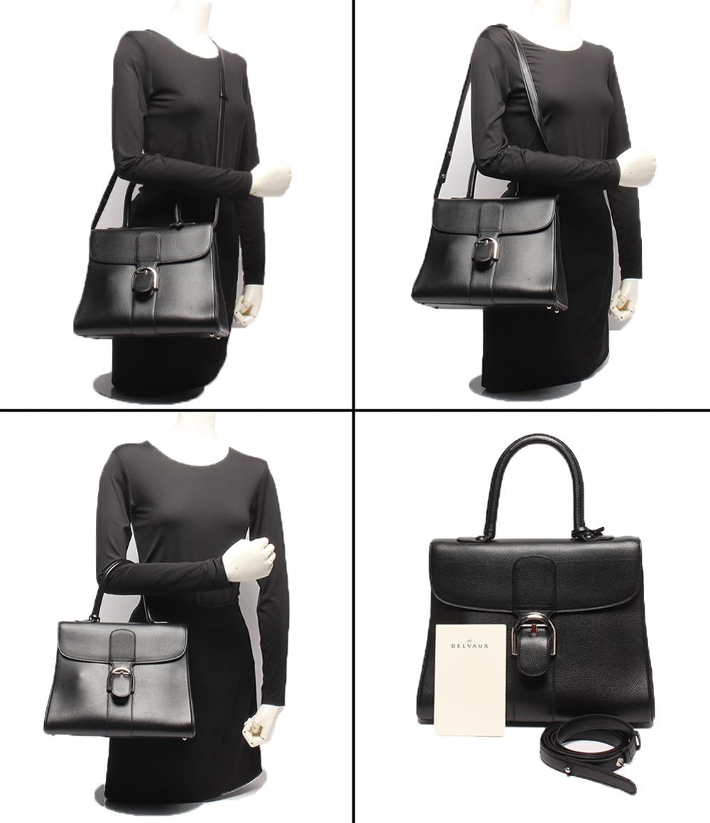 DELVAUX 2wayハンドバッグ ショルダーバッグ 斜め掛け シルバー金具 ブリヨンMM レディース デルヴォー