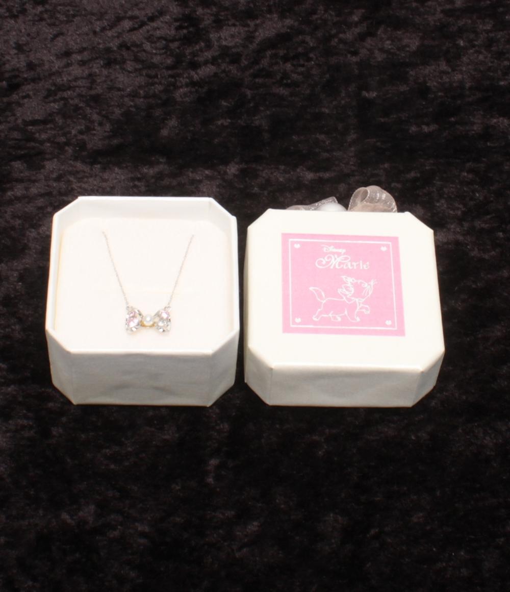 ディズニー ネックレス K10  淡水パール マリーちゃん リボンモチーフ レディース Disney