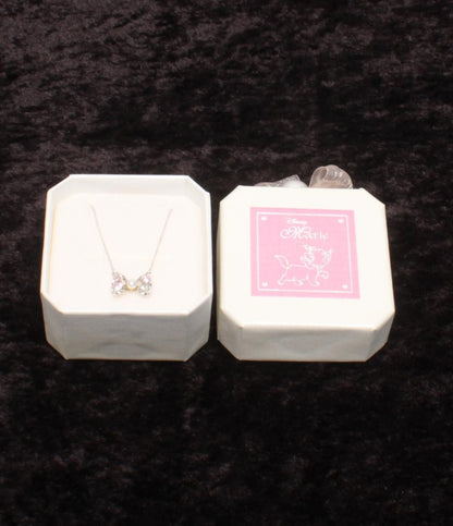 ディズニー ネックレス K10  淡水パール マリーちゃん リボンモチーフ レディース Disney