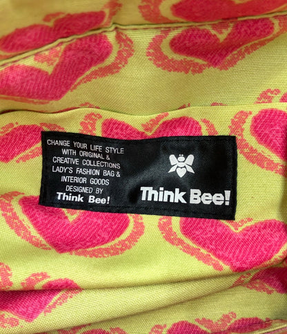 thinkbee トートバッグ ヒョウ柄 ハート柄 レディース シンクビー