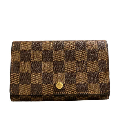 LOUIS VUITTON 二つ折り財布 ポルト モネ ビエ トレゾール ダミエ エベヌ N61730 レディース メンズ ルイ・ヴィトン